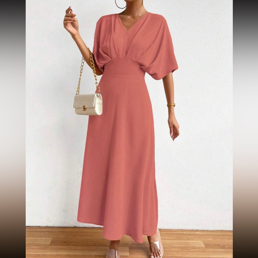 Boho batwing sleeve A line dress - Picture 3 of 6